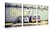 YPY Banksy Life is Beautiful Canvas Giclee Artwork 3 Panels for Modern Home Decor Stretched and Framed Ready to Hang Size 36(W) X 16(H) inches