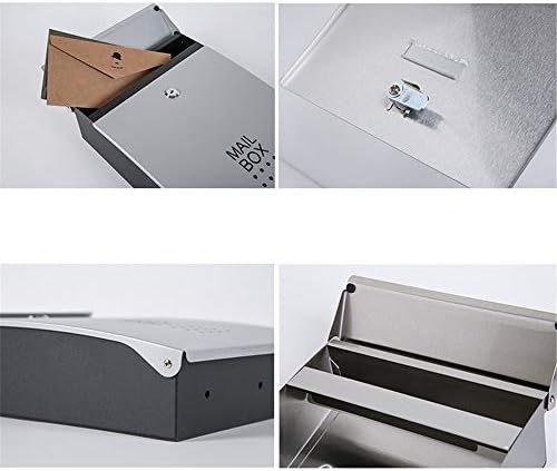 ウォールマウントロックメールボックス屋内屋外のユニバーサル垂直メールボックスメタル大容量ホームオフィスをマウント 楽器 音響機器 Color 家電 カメラ Black Size 25 5x8 5x37 5cm おもちゃ B0m1jqsd