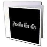 Mark Andrews ZeGear Cool - Amerika Uber Alles on Black Background - 6 Greeting Cards with envelopes (gc_60809_1)