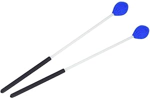 MAYIWO T-best Maple Mallets Soft Marimba Mallets, 1 Pair Yarn Head Keyboard Marimba Mallets with Fiberglass Handles for Beginners