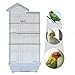 FDXDZSW 39″ Bird Parrot Cage Canary Parakeet Cockatiel Lovebird Finch Bird Cage with Wood Perches & Food Cupsthumb 2