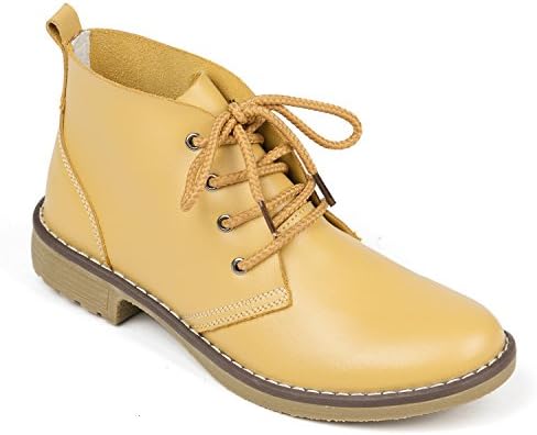 Weideng Candy Color Fashion Women Lace up Genuine Leather Classic Shoe High Style Flat Casual Shoes Boots
