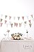 Ling's Moment 10 Feet Vintage Double Sided Glitter Triangle Flag Bunting Pennant Banner for Wedding Christmas New Year Eve Party Decor, Upgrade Glitter Version, Gold+White+Pink 15 Flags, Pack of 1