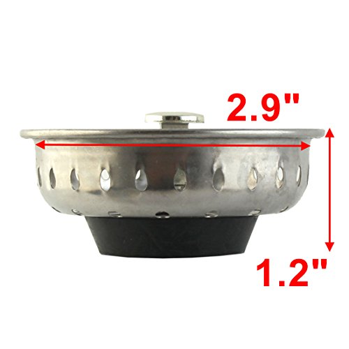 uxcell 2pcs 3.2" Dia Water Drain Disposal Sink Basin Strainer Disposal Stopper