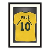 Athletes Jersey Theme Wall Art Black Framed Canvas Prints Home Decoration for Bedroom, Livingroom Ready to Hang - 23x31 inches