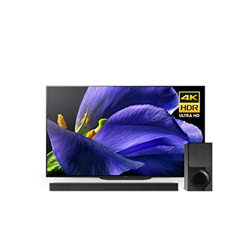 Sony XBR-65A9G 65 Inch TV: MASTER Series BRAVIA OLED 4K Ultra HD Smart TV with HDR and Alexa Compatibility –  X9000F 2.1ch Dolby Atmos Soundbar and HT-X9000F Wireless Subwoofer – 2019 Model