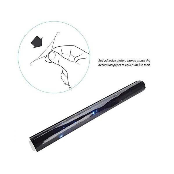 Sfondo per Acquario, Poster Adesivo dai Colori Naturali in PVC Star Dust Style Carta per Decorazioni con uno Sfondo 3d