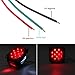 AUDEW Pair Square Tail Brake Lights Kit Water Resistant LED Side Marker for Boat/ Trailer Stop License Tail Brake