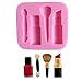 KALAIEN Mini Lipstick Baking Fondant Cake Decorating Makeup Cosmetic Silicone Mold Chocolate Baking Mould 2.3
