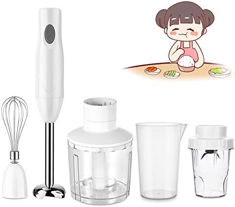 250wイマージョンハンドヘルドブレンダー チタン強化 5 In 1セットには Bpaフリーのフードチョッパー エッグビーター ビーカーと牛乳 人間 工学に基づいたグリップが含まれています