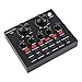 fosa Audio Mixer USB External Sound Card Headset Microphone Live Sound Card Karaoke for Mobile Computer PC Single Earphone, Audio Card for Live Recording Home KTV Voice Chat