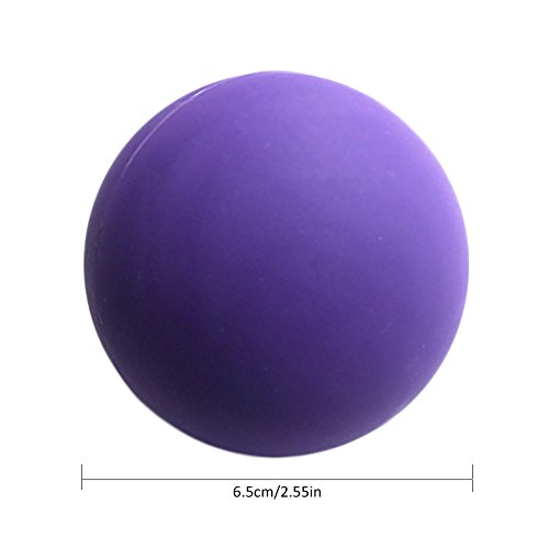 Aneil Silicone Yoga Massage Ball Self Therapy Trigger Point Release Muscle Knots (Silicone Purple)
