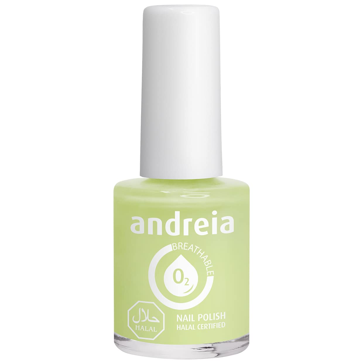 Andreia Halal Breathable Nail Polish - Water Permeable Glossy Halal Nail Polish Vegan and Cruelty-Free - Colour B4 Green - Shades of Blue 10.5 ml