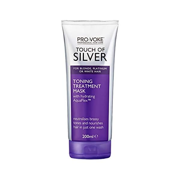 PROVOKE-Touch-of-Silver-Toning-Treatment-Mask-200ml-Purple-Conditioner-for-Blonde-Platinum-White-or-Grey-hair-Purple-Shampoo-Alternative-to-Banish-Brassy-Tones PRO:VOKE Touch of Silver Toning Treatment Mask 200ml | Purple Conditioner for Blonde, Platinum, White or Grey hair…