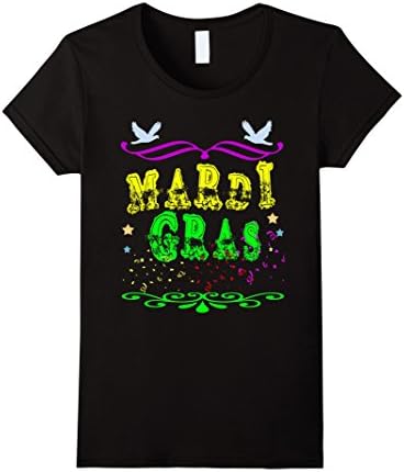 Womens MARDI GRAS SHIRT Medium Black
