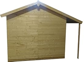 Cadema Gartenhaus Aus Holz 3 3m X 2 7m 16mm Mit Fenstern Inkl Fussboden Geratehaus Amazon De Garten