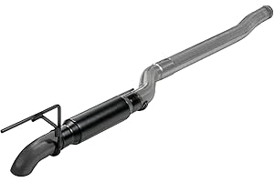 Flowmaster 817958 Outlaw Extreme High Clearance Cat-Back Exhaust Kit 3 Inch 409 Stainless Steel Black Single Dump Style Turndown Compatible with 2020-2024 Jeep Gladiator JT 3.6L V6