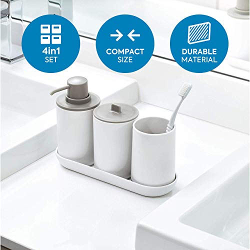 iDesign Cade Bathroom Accessory, 4 Piece Set