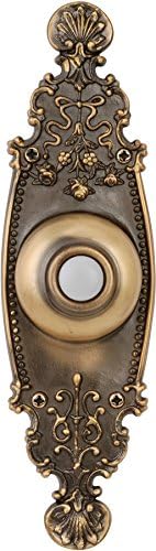 Teiber PB3035-BB Surface Mount Designer Lighted Push Button, Burnished Brass