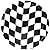 8 Pack Black & White Checker Plates - 6 3/4"