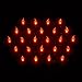 Weanas 24pcs LED Tea Lights Unscented Flameless Candles Flickering Bulb with Timer Replaceable Battery for Seasonal Festival Celebration Christmas Birthday Wedding Party Decoration(Red)