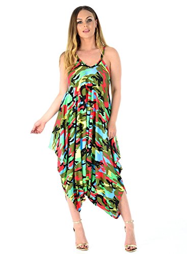 Zj Clothes Womens Thin Strap Lagenlook Romper Baggy Harem Jumpsuit