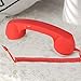 Koicaxy Cell Phone Handset, Retro Telephone Handset 3.5 mm Wired Anti Radiation Noise Reduction Receivers for iPhone, Android Mobile Phones, Smartphone (Red)