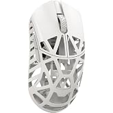 SMACKAPE WLMOUSE Beast X Pro Ultra-Light 39g Magnesium Gaming Mouse, PAW3950 HS Sensor, 8K Polling Rate, 30000 DPI,OM &amp; TTC Switches, Customizable Side Panels.(Milky White(TTC Switch-Side Slits))