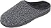 LUXEHOME Men's Cozy Floc Scuffs Slipper (10-11 US, Gray)