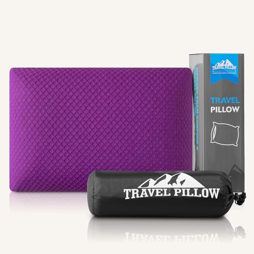 PEUJEW Travel Pillow Memory Foam Pillows