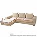 OstepDecor Couch Cover, Sofa Cover, Quilted Sectional Couch Covers, Velvet Sofa Slipcover for Dogs Cats Pet Love Seat Recliner Leather L Shaped, Armrest Backrest Cover, Coffee 28 x 28 Inches