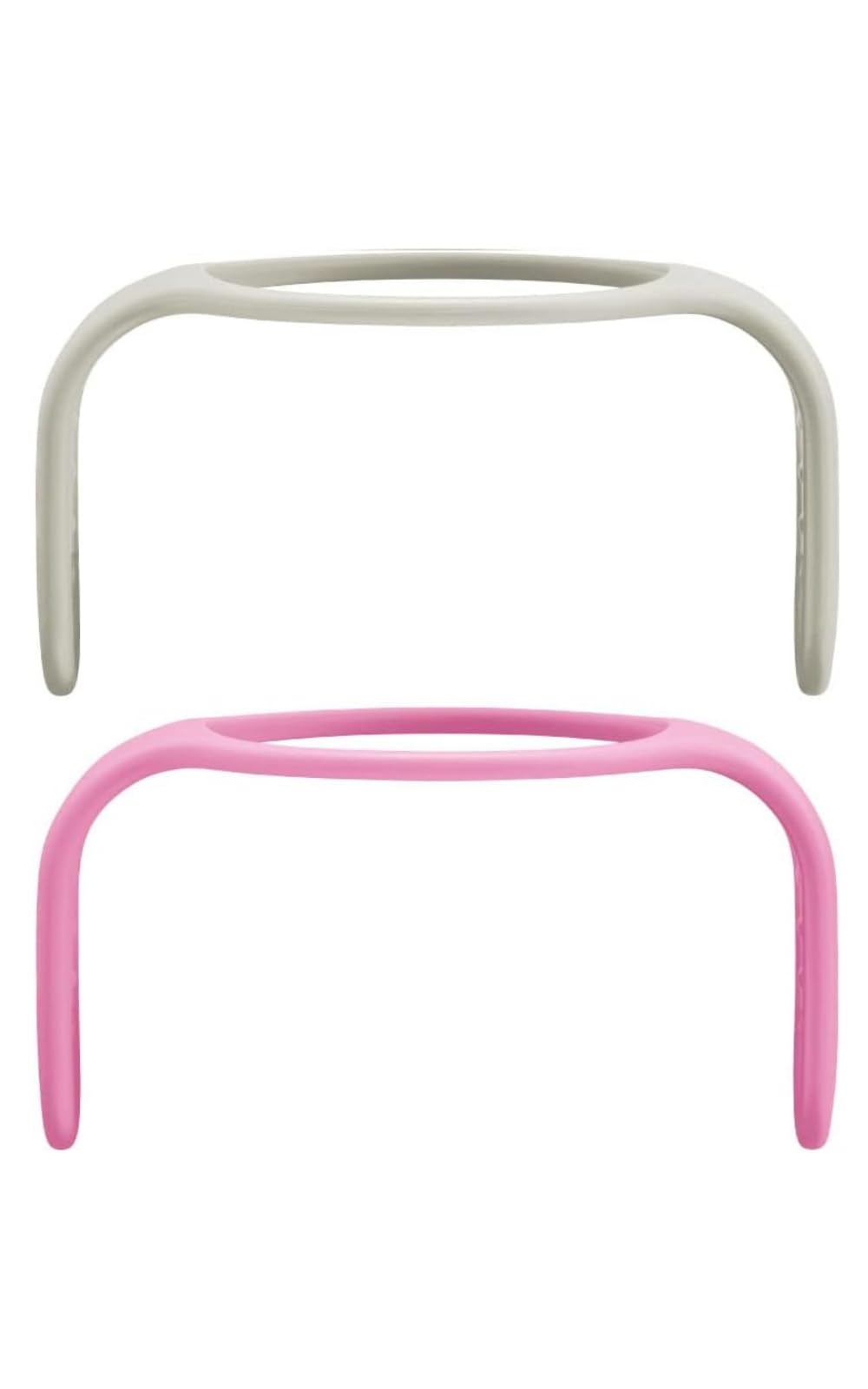 MAM Hold My Bottle Day & Night, Glow in The Dark Handles, Non-Slip and Ergonomic, 0+ Months, Pink and Neutral