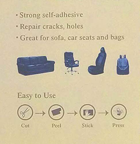 Gourd Leather Self-Adhesive Repair Patch - 6 × 24inch (Black)