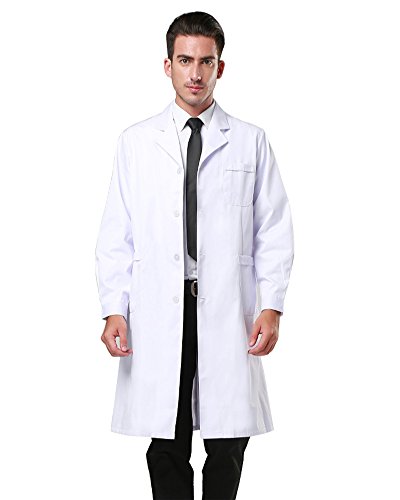 Nachvorn Professional Unisex Lab Coat Workwear Scrubs Uniform, Men XXXL