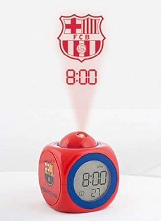 RELOJ DESPERTADOR CON PROYECTOR E HIMNO BARÇA, FC BARCELONA, FCB ...