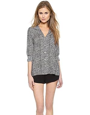 Calvin Klein Underwear Women's Woven Long Sleeve PJ Top