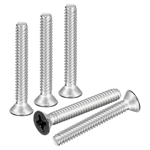 DTGN #8-32x1 Phillips Flat Head Machine Screw 304 Black Head 100pcs at Amazon