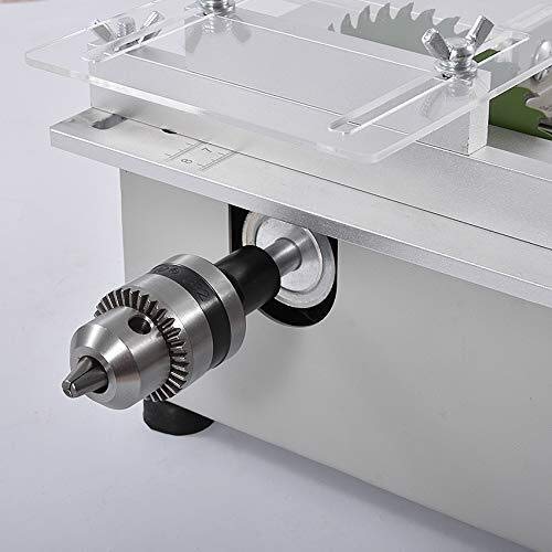 JINKEBIN abrasiv. Mini Tischkreissäge Handgefertigte Holzbearbeitung DIY Modell elektrische Polier-Schneidewerkzeug… – Bild 4