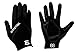 EliteTek Kids RG-14 Super Tight Fitting Football Gloves - Youth Sizes - Easy Slip On Design No Wrist Strap (Black, Youth XS)