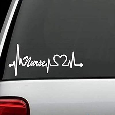 Pegatina De Pared Pegatina De Pared Frases Etiqueta Del Coche Etiqueta Del Coche Enfermeras Latido Del Corazon Lifeline Etiqueta De La Etiqueta Engomada Ventana 15cm Amazon Es Bricolaje Y Herramientas