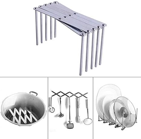 Amazon 蓋収納 鍋蓋スタンド 収納ブラケット 皿収納 水切りラック 伸縮式 食器棚用 鍋蓋置き 鍋の蓋置き 鍋ふたスタンド キッチン収納 ツールホルダー キッチンツールスタンド オンライン通販