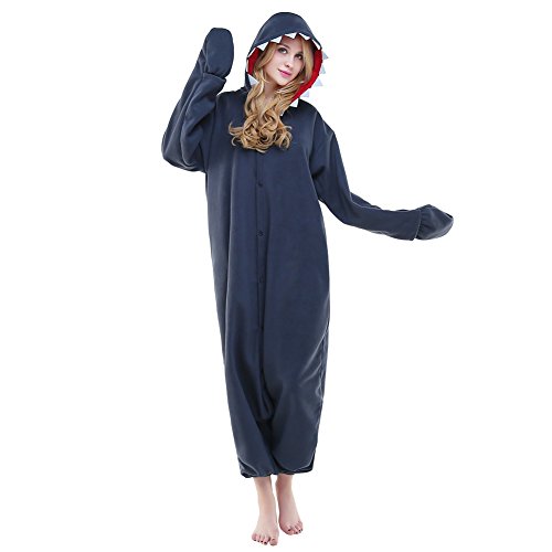 Unisex adult cosplay sleepwear halloween Shark costume