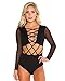 iHeartRaves Black Weave Me Alone Strappy Mesh Rave Bodysuit