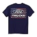 Buck Wear Men's Ford - Barbed Flag Cotton T-Shirt, Navy, X-Large