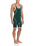 ASICS Men's Snap Down Wrestling Singlet (Forest/White)