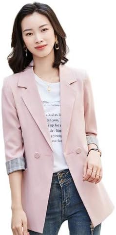 Amazon 冬萌 Fuyumoe テーラード ジャケット レディース フォーマルジャケット ブレザー コート 品質 春夏秋 薄手 七分袖 入学式 入園式 通勤 通学 オフィス 普段着 カジュアル スリム ビジネスコーデ コート ジャケット 通販