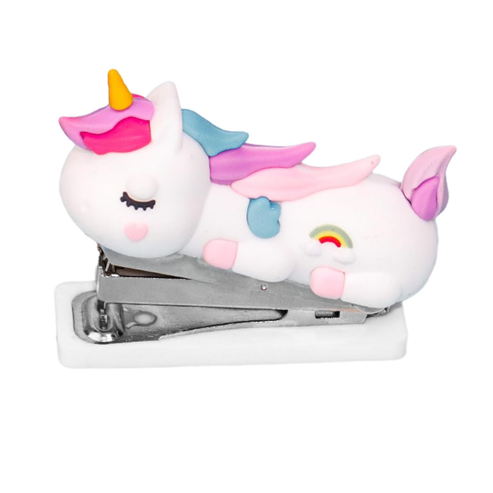 Photo 1 of Cute Stapler, Mini Handheld Animal Stapler, Desktop Stitcher Portable Silicone Art Figurine Statue Handy Staplers for Home Office School Students Kids, Staples not included