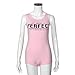 Creazy Women Sexy Letter Print Sleeveless Bodycon Jumpsuit Rompers Playsuit Short Pant (M)