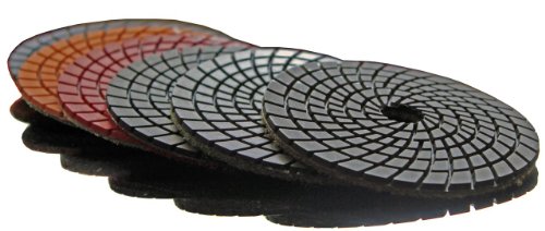 4" STADEA Granite Polishing Pads (2 Sets) for Wet Sanding Polishing Granite/Granite Tile/Granite countertop polishing