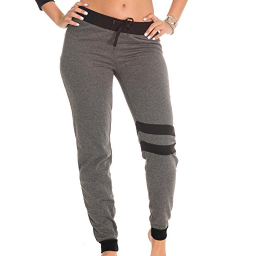 [E300P-HC-L] Coco-Limon Boss Capri Womens Jogger, French Terry Cropped Sweatpant Charcoal Large